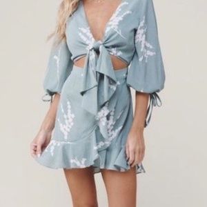 NWT Boutique Tie Front Floral Mini Dress